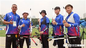 亞運射箭反曲弓女子隊。（圖／記者王怡翔攝）