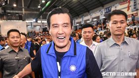 國民黨前主席馬英九出席國民黨全代會。 （圖／記者林敬旻攝）