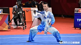 男子太極拳╱太極劍全能決賽，台灣好手孫嘉閎。（圖／記者王怡翔攝）