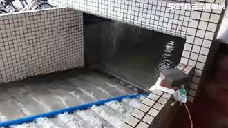 去年海棠才淹過！大樓停車場成滯洪池