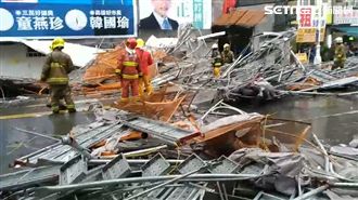 高雄風雨吹垮鷹架！母子雙亡1命危