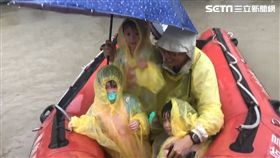 台南三爺溪溢堤　幼兒園71人受困　圖／翻攝畫面