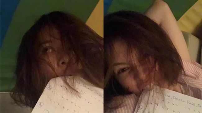徐若瑄半夜咬紙翻白眼　網嚇：有貞子