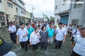 熱低壓,暴雨,總統,蔡英文,勘災,國軍,張花冠,嘉義