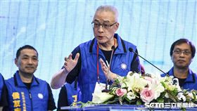 國民黨主席吳敦義於國民黨全代會致詞。 （圖／記者林敬旻攝）