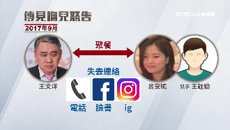 金孫隔海不易見　王文洋又與么兒分別