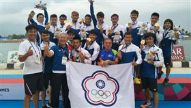 中華隊拿下龍舟500公尺金牌。（圖／中華奧會提供）