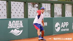 ▲亞運國家隊林政賢牛棚練投。（圖／記者蕭保祥攝）