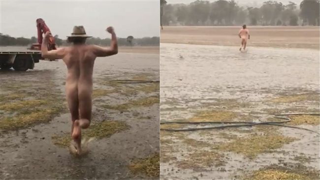 澳嚴重乾旱！老天鵝突然…男裸奔慶祝