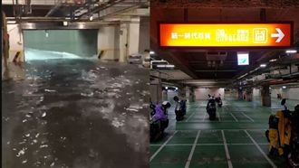 夢時代「水淹小腿肚」？小編：假的！