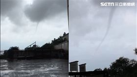 金門驚見「水龍捲」　居民驚呼連連　圖／翻攝畫面