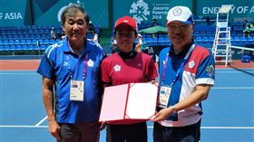 雅加達亞運鄭竹玲拿下軟網銀牌。（圖／中華奧會提供）