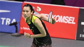 戴資穎亞運羽球女單奪金（2）2018雅加達—巨港亞運羽球女單決賽，世界球后戴資穎（圖）28日以直落二擊退印度女將辛度（Pusarla V. Sindhu），奪下金牌。中央社記者張新偉雅加達攝　107年8月28日