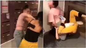 霸凌.毆打,露奶,反擊,下體（圖／翻攝自推特）