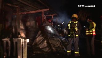 霧峰高爾夫球場起火　電動車遭燒毀