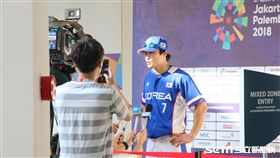 ▲韓國隊游擊手金河成。（圖／記者蕭保祥攝影）