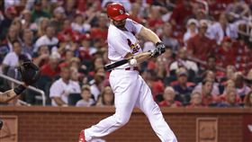 甘特對海盜再揮出陽春砲。（圖／美聯社／達志影像）