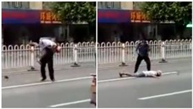 大陸,廣東,大鎖,大力士,反殺(圖／翻攝自梨視頻)