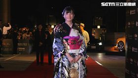 高橋聖子以日本傳統華麗和服登場。（圖／邱榮吉攝影）