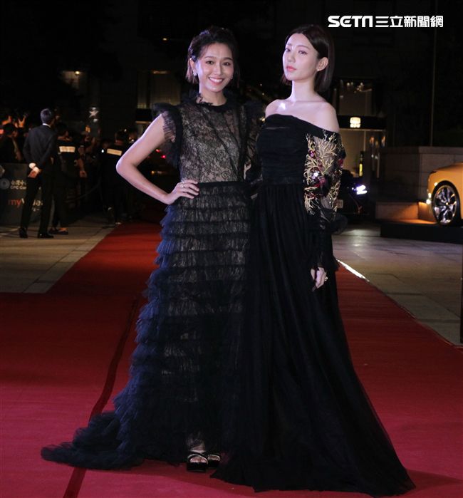 郭雪芙、林意箴走星光大道。（記者邱榮吉/攝影）