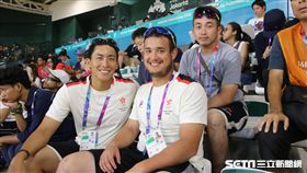 ▲雅加達亞運香港棒球隊選手趙嗣淦（左起）、Matthew Andrew HOLLIDAY與廖浩延。（圖／記者蕭保祥攝影）