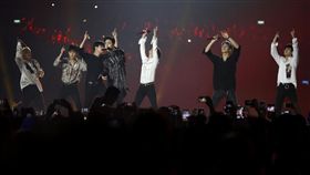 Super Junior亞運表演。（圖／美聯社／達志影像）