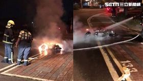 彰化鹿港體育場火燒車