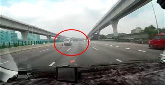 國道目擊輪胎滾走⋯女尖叫：歐彌陀佛