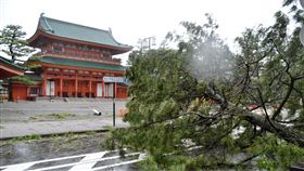 燕子颱風襲關西／達志影像／路透社