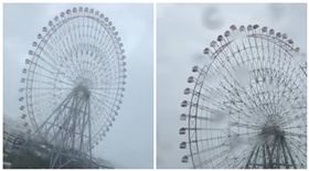 燕子颱風,日本,關西,摩天輪,大阪海遊館／たくと twitter