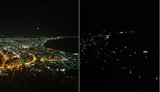 百萬函館夜景瞬消失…慘烈對比照曝光