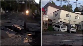 札幌災情慘！房倒、路碎　出門如渡河