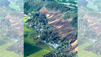 北海道厚真町山坡地崩落　震撼畫面曝