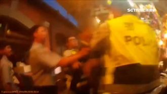 愛車美容卻被刮傷﹗揪眾鬧事遭警攔截