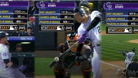 史托瑞敲出超過500呎的全壘打。（圖／翻攝自MLB官網）