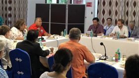 PIF外交部部長吳釗燁在諾魯共和國瓦卡總統邀請下，首位發言。