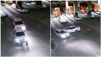 2車上演螺旋式狂撞　網：玩碰碰車？