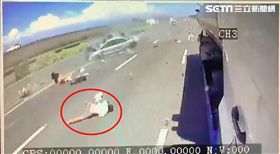 新營,國道,小孩.超車,翻滾