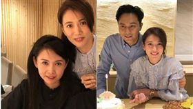  袁詠儀跟老公張智霖邀請了邱淑貞、周汶錡、伍詠薇、關心妍、「草蜢」蔡一智聚餐。(翻攝微博)