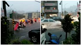北北基大雷雨,汐止大淹水（圖／翻攝畫面）