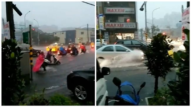 大雷雨襲北北基　東湖水淹半車輪