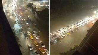 至高點俯瞰淹水！新生南路慘變一線道