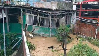 基隆民宅V字崩恐塌　民圍封鎖線撤人