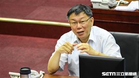 台北市長柯文哲出席市議會市政報告，遭議員杯葛。 （圖／記者林敬旻攝）