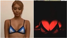 隆乳後酒店女胸部會發光。（圖／翻攝自Twitter）