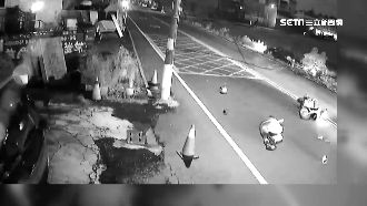 男酒駕撞電桿　害騎士遭電線絆倒慘摔