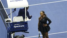 ▲小威廉絲對主審咆哮。（圖／美聯社／達志影像）