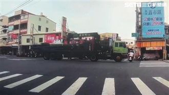 驚悚畫片曝光！三寶騎士遭大貨車撞飛