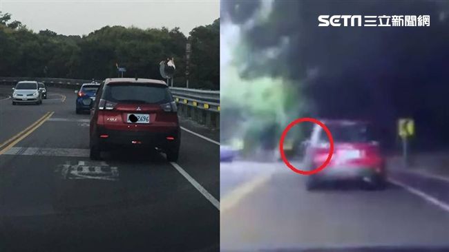 前車邊開邊丟廚餘、垃圾　他衰被攻擊