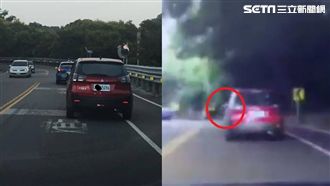 前車邊開邊丟廚餘、垃圾　他衰被攻擊